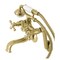 Kingston Brass KS229SB Tub Wall Mount Clawfoot Tub Faucet with Hand Shower, Brushed Brass KS229SB - alternate 1